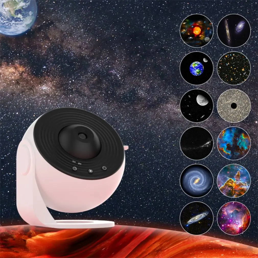 12 w 1 projektor z gwiazdką z oświetleniem nocnym projektor gwieździste niebo 360 ° obracana lampa Planetarium Decora na prezent dla dzieci w sypialni