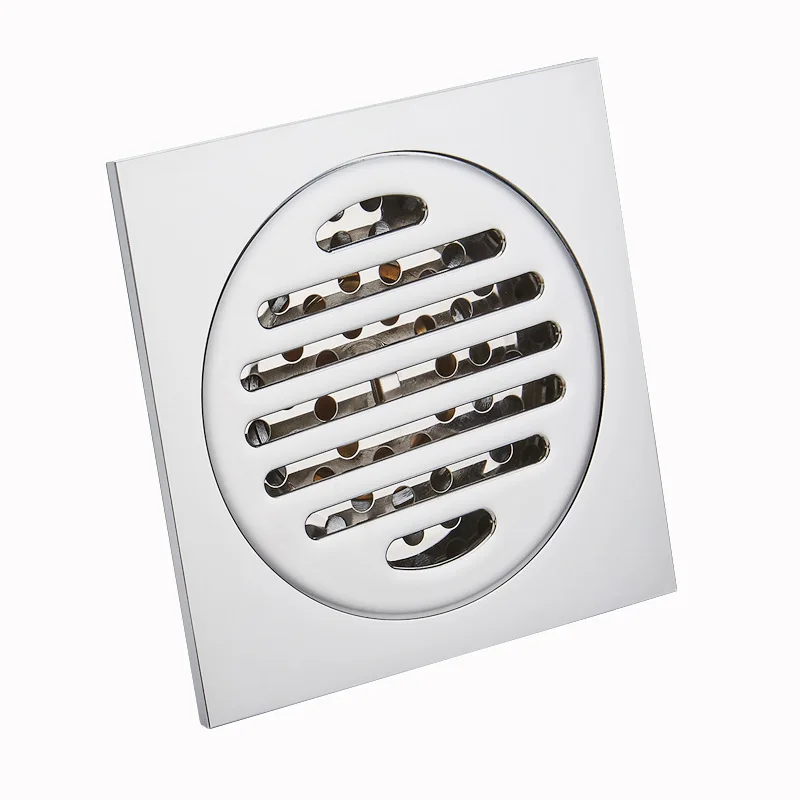 Gun gray brass single use floor drain, bathroom drain sealing cover, shower room, washing machine dual use floor drain