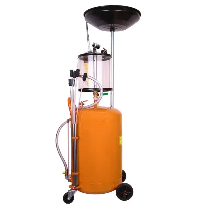 

Hot Selling 80L Waste Oil Suction Machine Pneumatic Telescoping Car Plastic Lift Drain With Casters Drainer