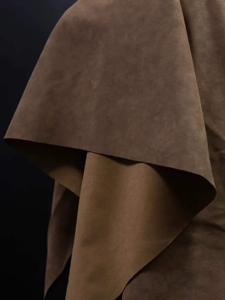 

Замшевая ткань на метры, эластичная, с начесом, нежная, для осенне-зимних курток, дизайнерская ткань для шитья, материал для рукоделия, ткань на метр