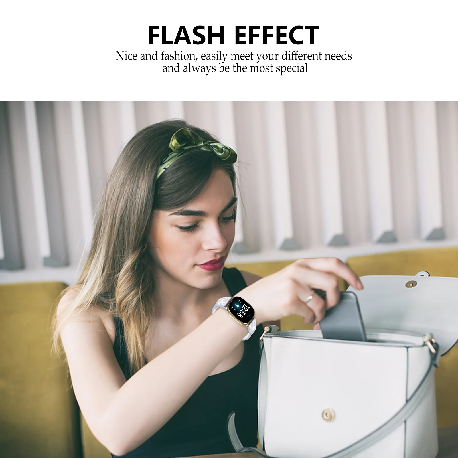 

Блестящий силиконовый ремешок для часов 3, регулируемый блестящий сменный ремешок, модный аксессуар для наручных часов