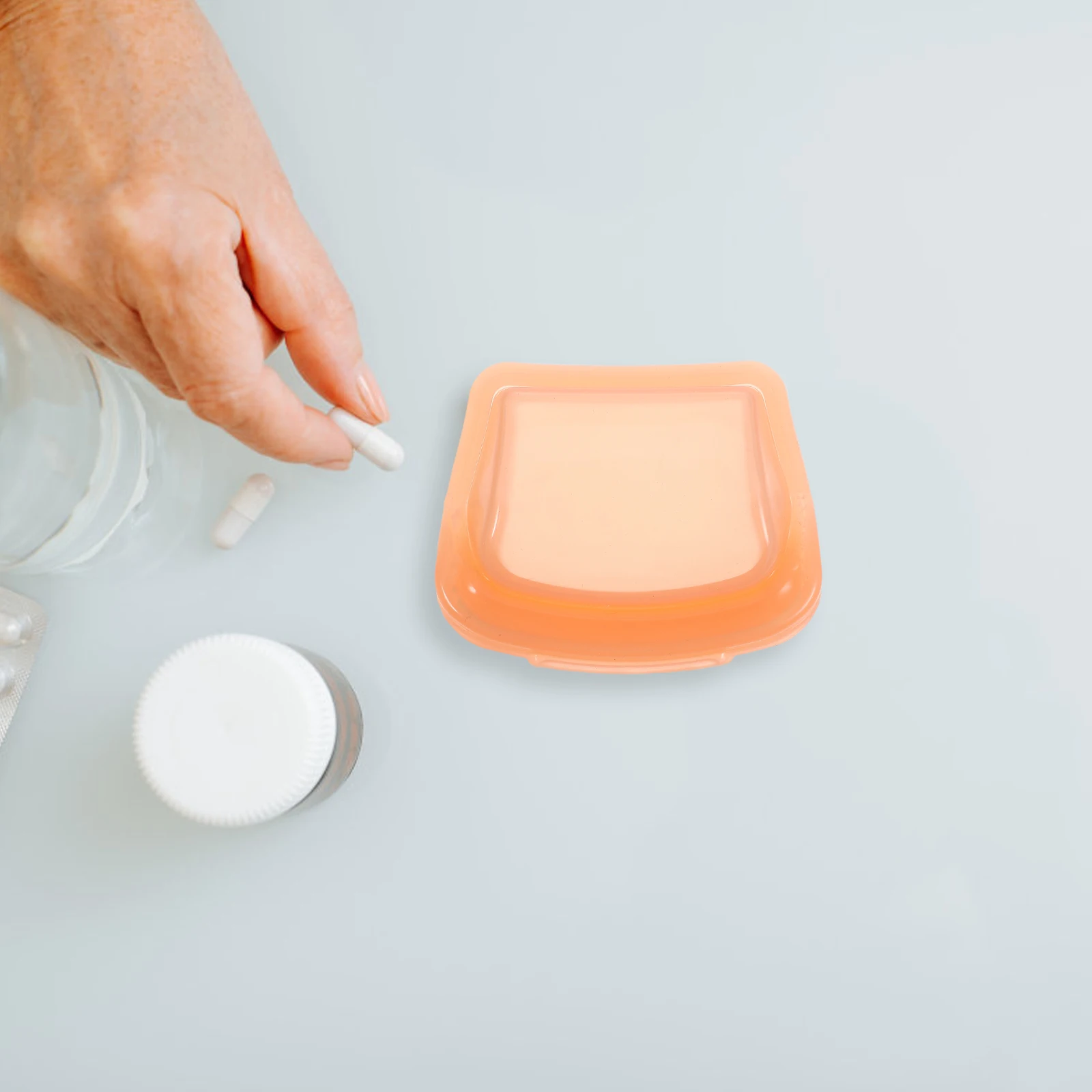 

Pill Portable Silicone Medicine Pouch Clear Travel Medicine Pouches Storage Reusable Sealed Daily Small Household