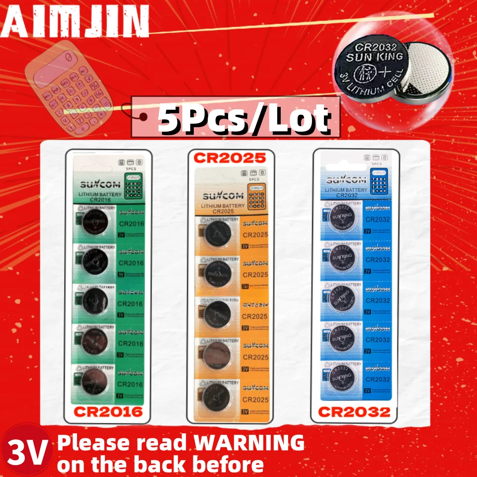 

LITHIUM MANGANESE BUTTON BATTERY, 3V, CR2016, CR2025, CR2032, suitable for toys, car keys, remote controls, calculators, etc