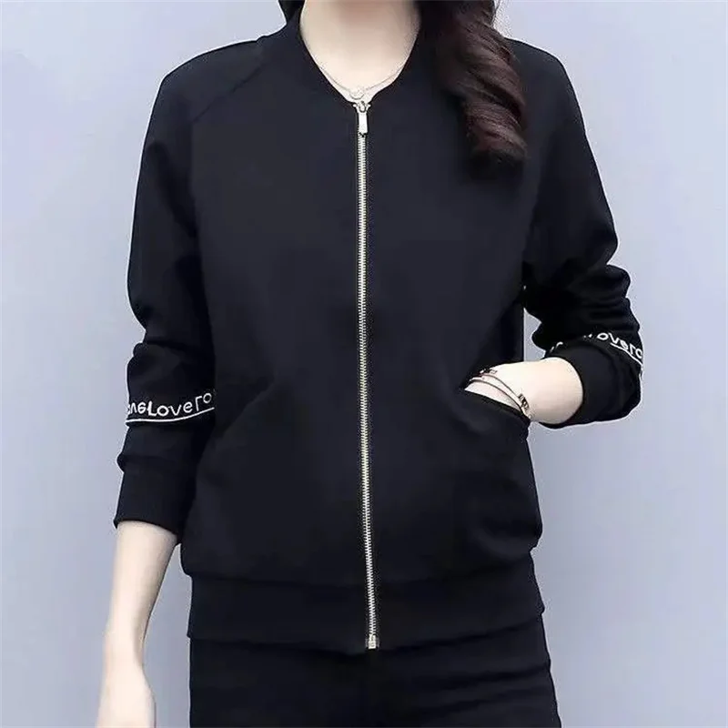 Spring Summer Short Casual Jacket 2024 New Round Collar Loose Women's Clothes Top Coat Solid Colour Fashion Outeawer Female