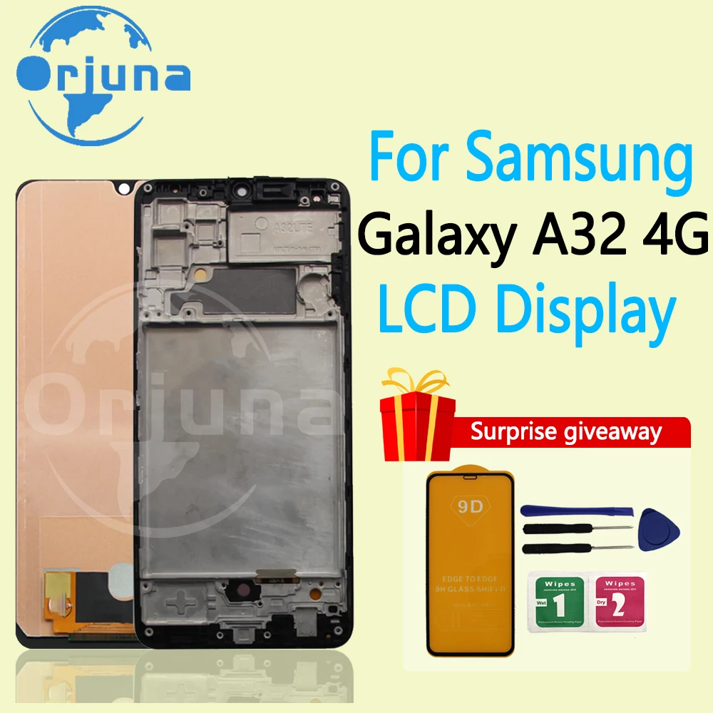 For Samsung Galaxy A32 4G LCD Display A325F A325M A325N Touch Screen Digitizer Assembly Panel Display Repair Replacement Parts