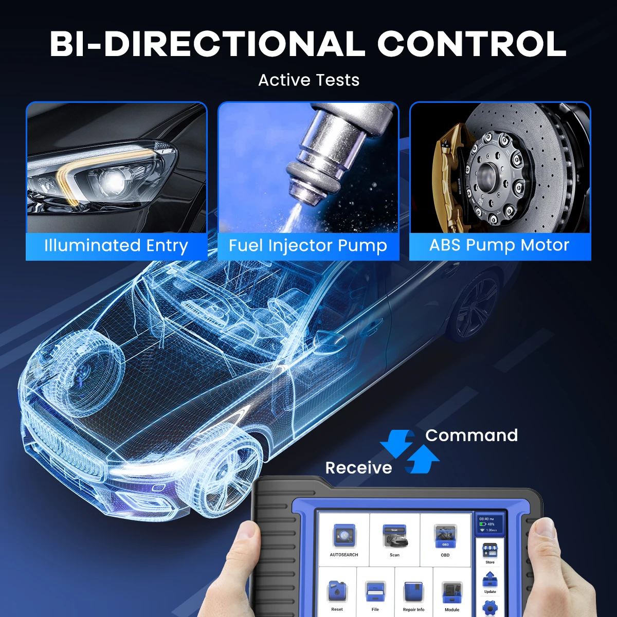 MUCAR VO7 VO7S Plus Auto OBD2 skaner pełny układ IMMO DPF 28 resetuje kodowanie ECU aktywny Test narzędzie diagnostyczne samochodu