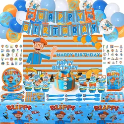 Blippiing Teacher Birthday Party Supplies Decorations for Kids Banner,Cup cake Topper, Balloon,Tablecloth,Gift Bag,Napkins,Plate