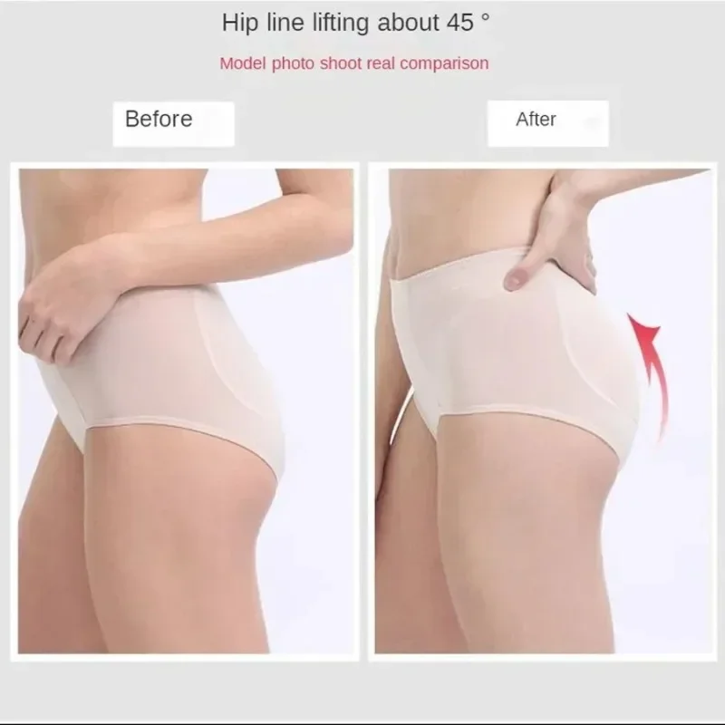 Womens False Buttock Silicone Underpants with Thickened Removable Silicone Pads Buttock Enhancer Pad Sexy Butt Lifting Shapewear