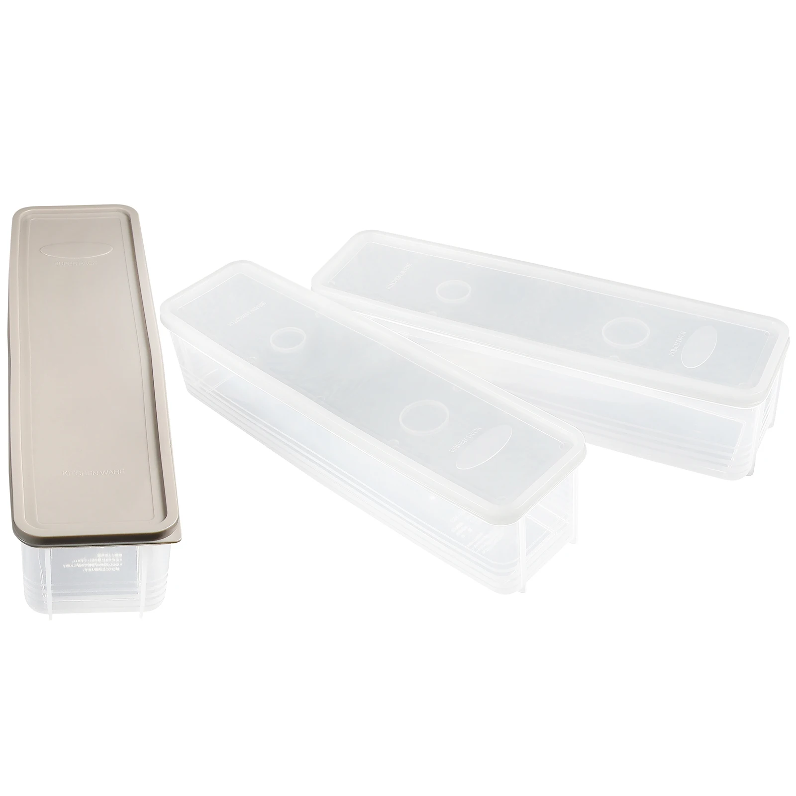 

3pcs Food Grade PP Fresh Fruit Storage Box Ice Cream Container Sealed Lid Leakproof Fridge Storage Keeper Multi Function Dessert