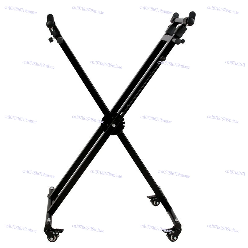 Folding standing guzheng bracket for performance, wheeled guzheng shelf for sitting