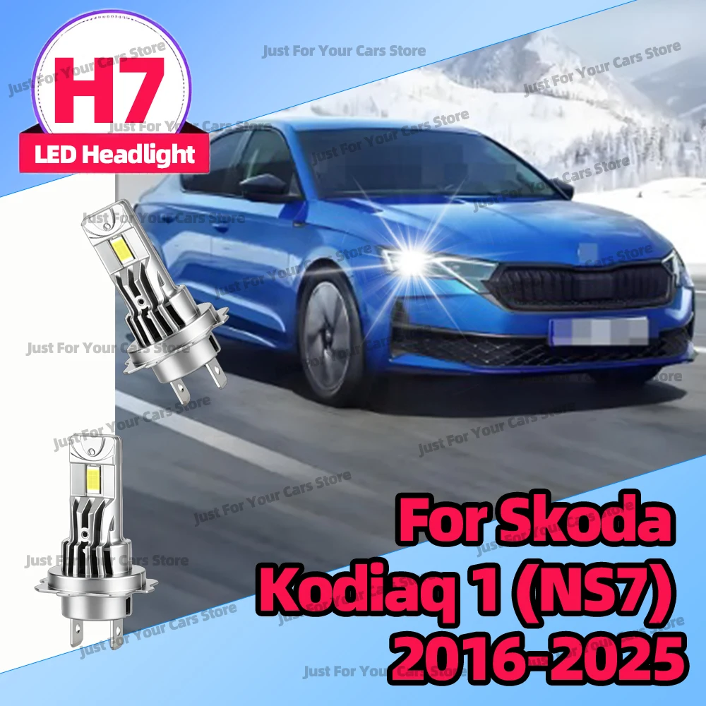 

2x 6000K Wireless LED H7 Headlight Bulbs 30000LM Lamp For Skoda Kodiaq 1 (NS7) 2016 2017 2018 2019 2020 2021 2022 2023 2024 2025