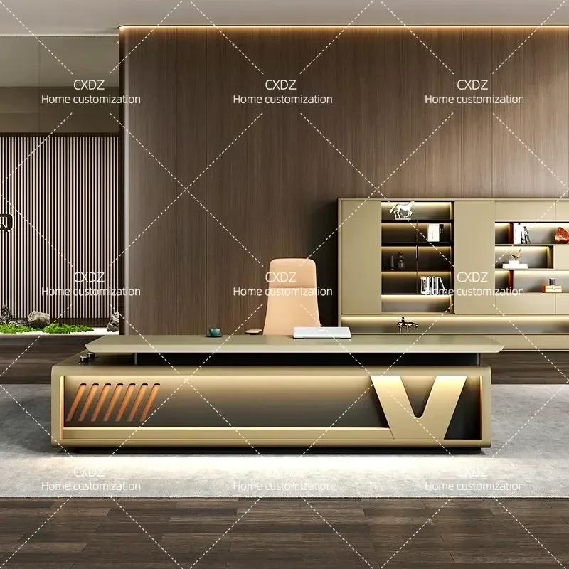 Modern Executive Desk Luxury Office Furniture High End Manager Table Professional Workstation for Home or Corporate Office