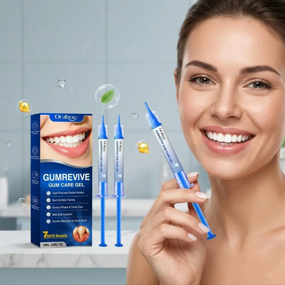 9ml Gumrevive Gum‑Care Gel 3pcs Precision Syringe‑Style Design Easy Application Gentle Oral‑Maintenance Gel Mouth‑Hygiene
