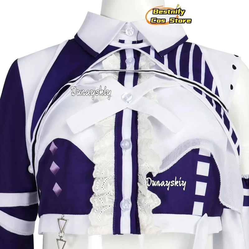 

3,k;6\g/CosplayKobo Cosplay Costume Punk Streetwear Sexy Crop Zipper Tops Women's Dresses Anime Kobo Kanaeru Role-play Wk;6,y'9\