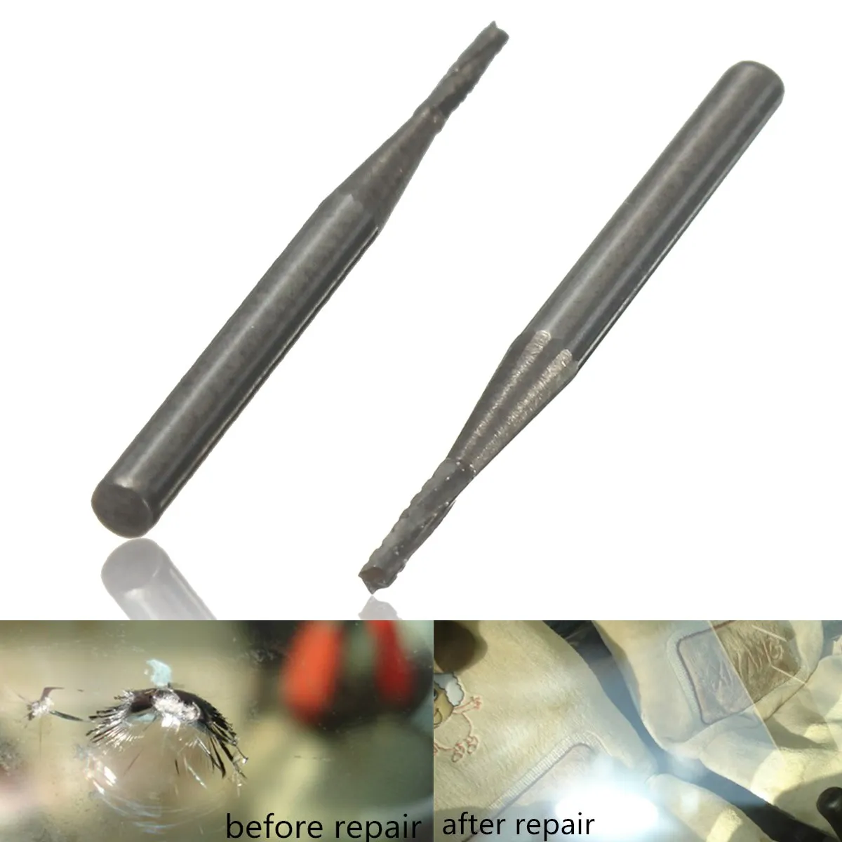 DIY Car Glass Automobile Windshield Repair Tool Tapered Carbide Drill Bit For Auto Glass