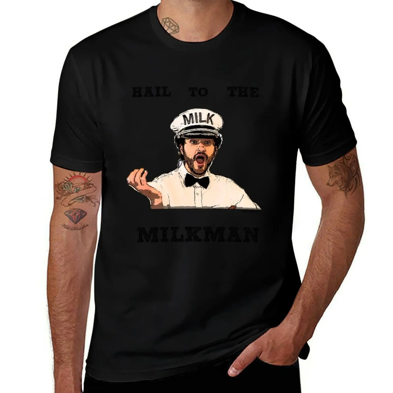 

THE MILKMAN - JAKE AND AMIR T-Shirt Casual Loose Short Sleeve Tee for Men