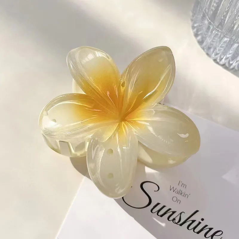 Set di accessori per capelli con fiori sfumati in 4 pezzi, forcine per capelli in stile spiaggia, fermagli per artigli di fiori, forcine per fiori