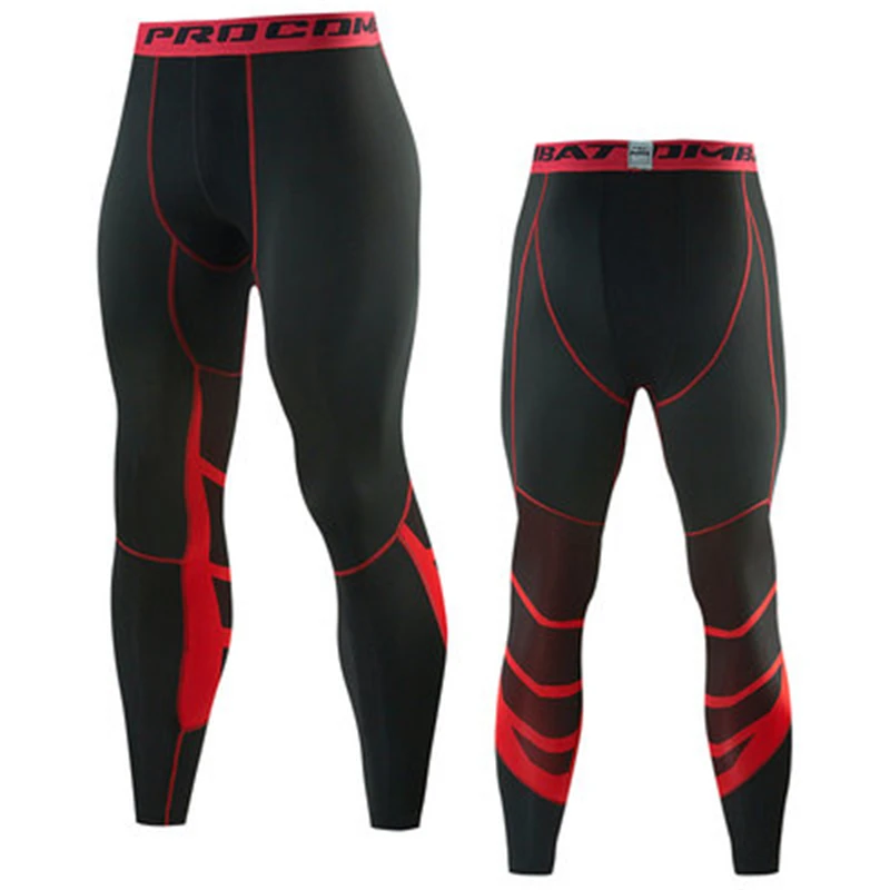 Pantalones deportivos atléticos para hombre, entrenamiento, Fitness, correr, pantalones ajustados de capa Base, ejercicio, baloncesto, Yoga, Legging S M L XL 2XL 3XL