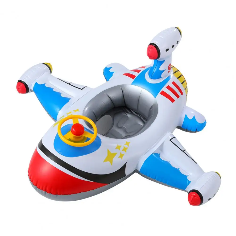 

Useful Strong Buoyancy with Quick Valve Inflatable Circle Airplane Shape Inflatable Circle with Steering Wheel