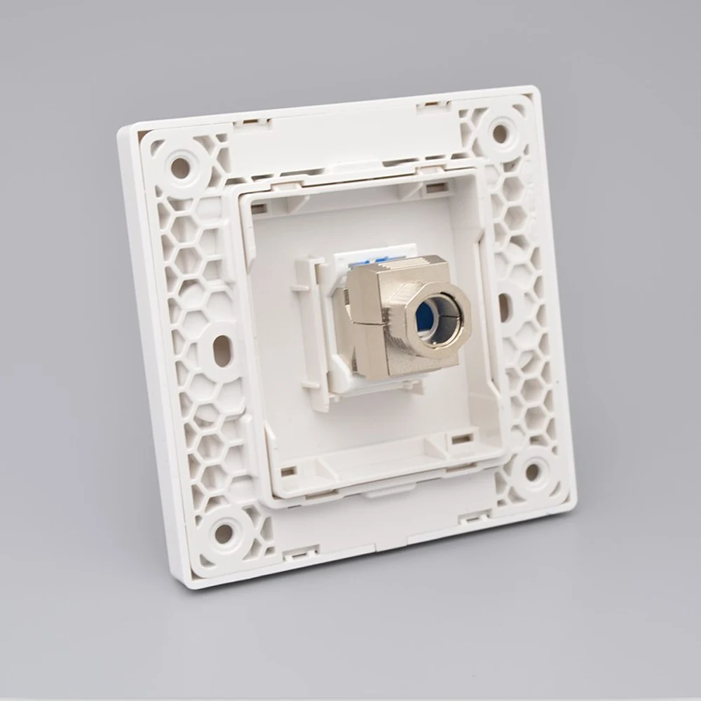 Rede Socket Ethernet Cable Socket, Net Plug Shield Socket, CAT8, CAT7, RJ45, Painel de parede tipo 86, LAN Faceplate, 1 porta