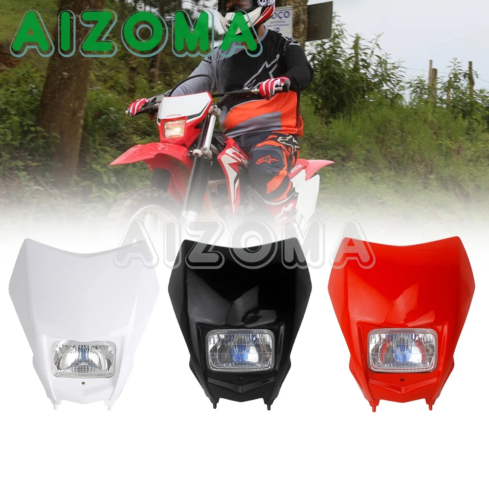 Front Headlamp Assembly Hi/Lo Headlight For Honda CRF150F CRF230F 2015-2020 CR CRF125 250 450 Front Headlight Mask Faring