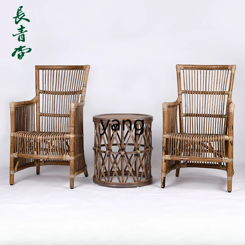 XYY balcony rattan chair three-piece set, home leisure table and chair combination rattan one table and two chairs