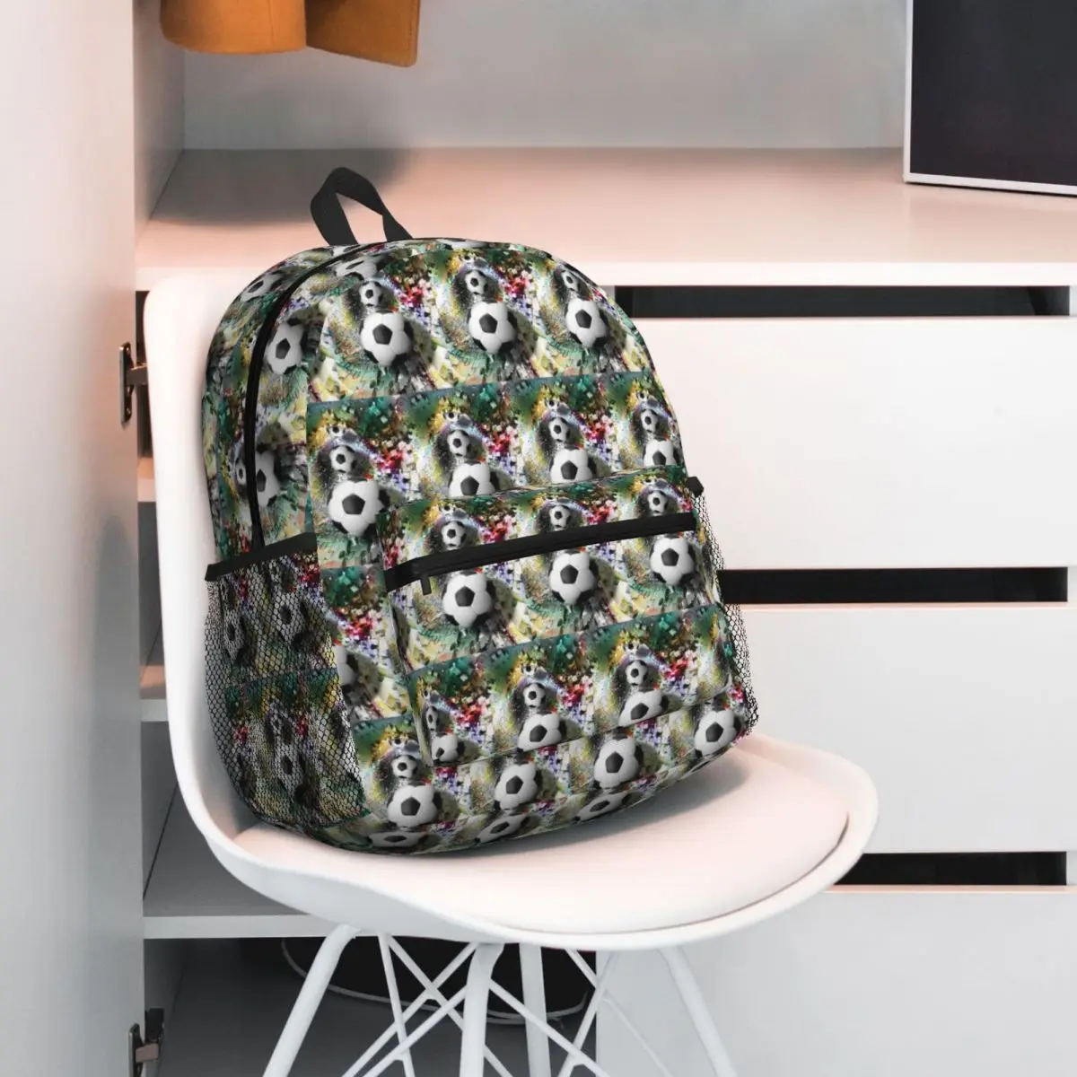 

Football Student Backpack School Bag Hiking Travel Daypack for Men Women Fashion Bookbag Shoulder Bags