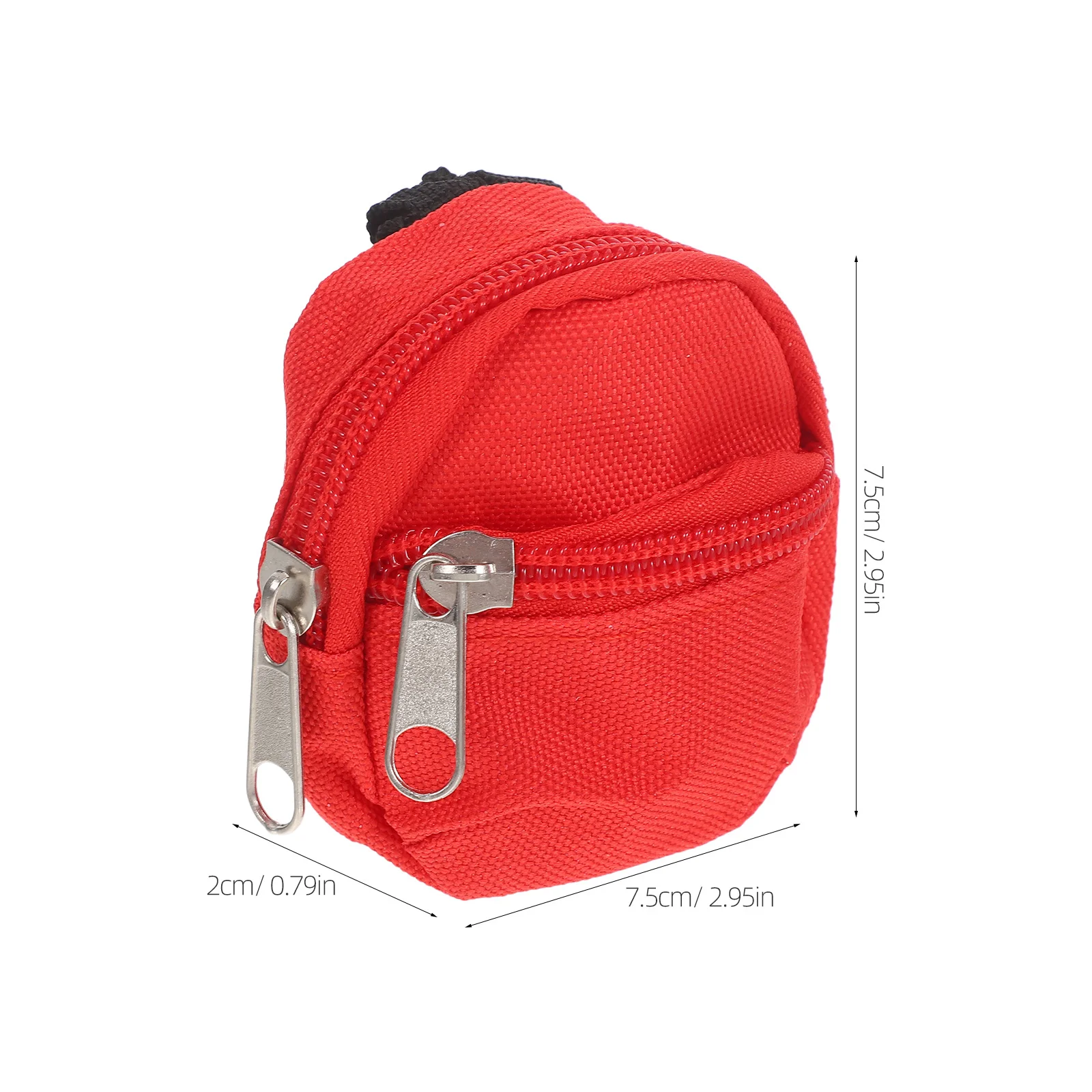 2 قطعة حقيبة ظهر صغيرة لطيفة بسحاب مقاس 1:6 حقائب مدرسية مصغرة لبيت الدمى للمشاهد الصغيرة وإكسسوارات الأزياء والعرض #4