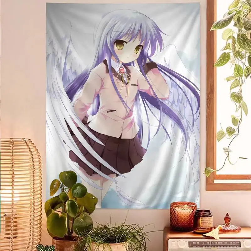 VIKAMA Angel Tapestry Wall Hanging Home Decor for Bedroom Living Room Dorm Cute Girl Angel Twilight Japanese Aesthetic