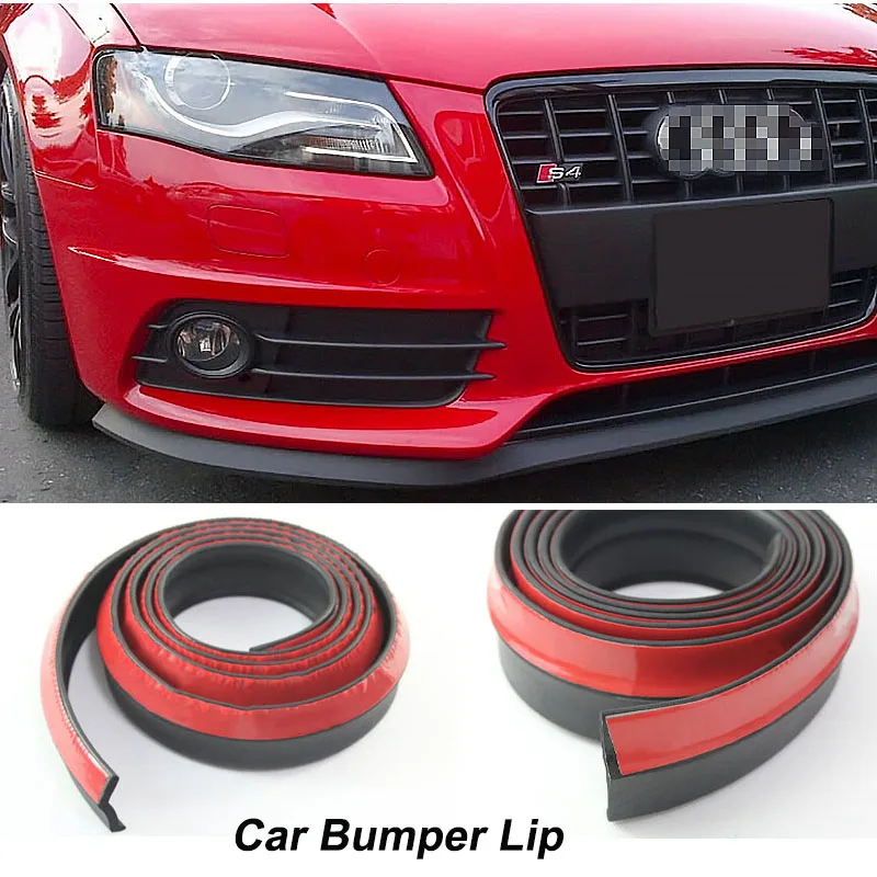 

Car Bumper Lip For Audi A3 S3 RS3 A4 S4 RS4 A5 S5 RS5 A6 S6 RS6 Body Kit Front Rear Skirt Spoiler Bumper Deflector Rubber Strip