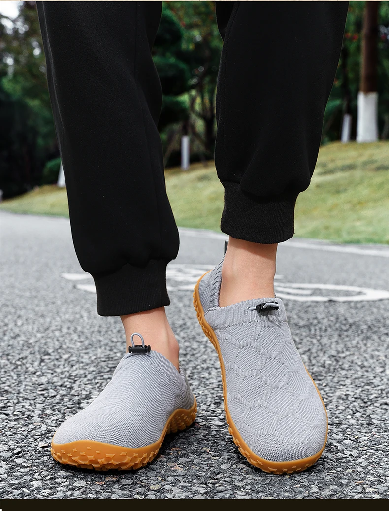 Neue Herren-Barfußschuhe mit breiter Passform, rutschfeste, atmungsaktive Wanderschuhe für Herren, verschleißfeste, leichte Laufschuhe, Größe 36–48 – Detail 13