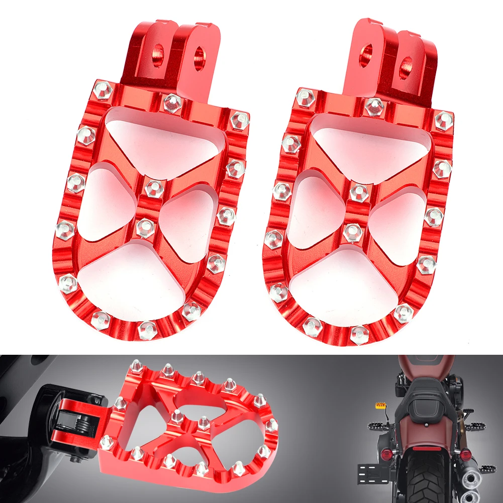 M8 Motorcycle Foot Pegs MX Style Footrest Accessories For Harley Softail Slim FLSL 107/Lower Rider FXLR 107/Street Bob FXBB 107