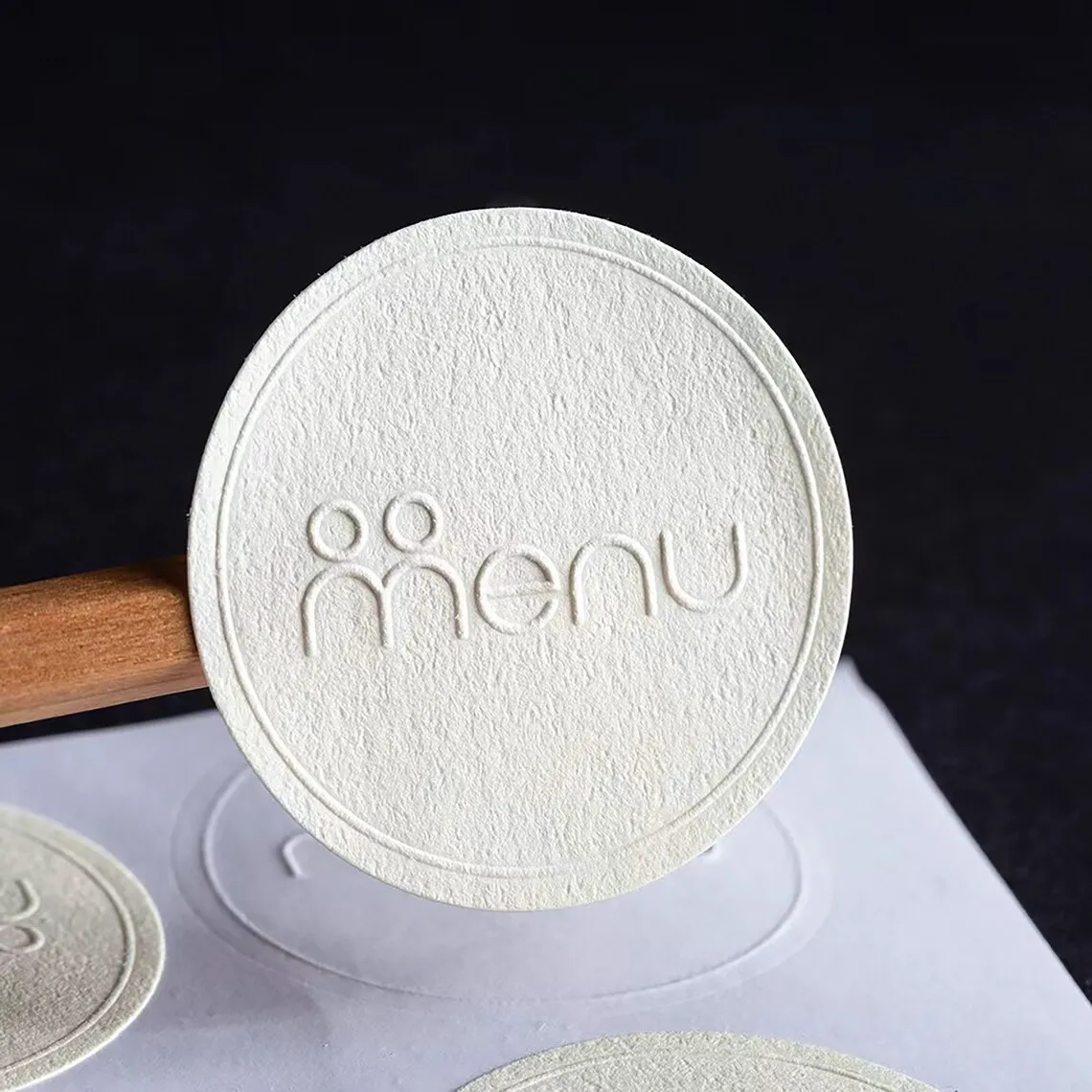 500pcs Custom Logo Stickers Embossed Logo Special Paper Box Sticker Wedding Birthday Gift Stickers Design Flower Shop Stickers view 2