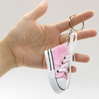 Cute Mini Canvas Sneaker Keychain Tennis Shoes Key Chain Sport Shoes Keyrings for Women Men Bag Hangings Couple Friend Gift
