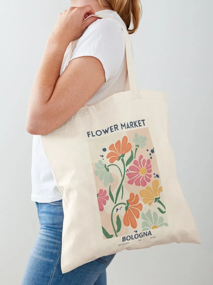 

Flower Market Tote Bag shopper bag women canvas hand bag large size bags Customizable tote