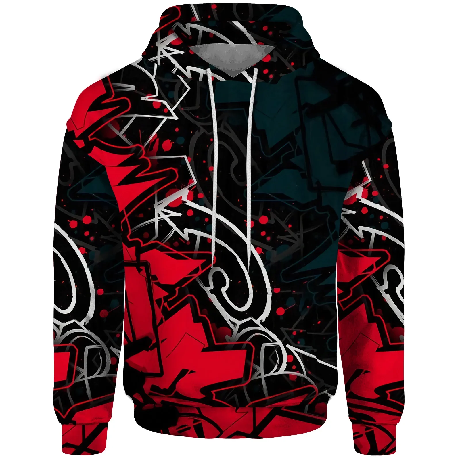 

2025 3D Pattern Sportswear Clothing Graffiti Fashion New Men's and Women's Street Trendy Polyester Fiber Long Sleeve Hoodie