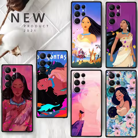 Disney Pocahontas For Samsung Galaxy S24 S23 S22 S21 S20 FE S10 S10E Plus Ultra Pro Lite 5G Black Funda Phone Case