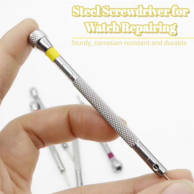 

0.8-1.6mm Precision Steel Screwdriver Set Sturdy Durable Repairing Portable Hand Tools Fit For Watch Eyeglasses Jewelry Repair