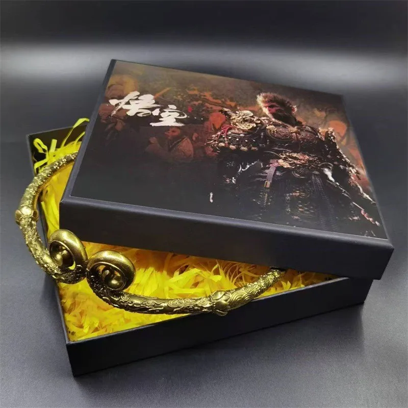 Black Myth: Wukong Game Peripheral Set Ring Badge, Becklace Tight Hoop Replica Game Prop, Game Props Collectible Gift Box Set Toy