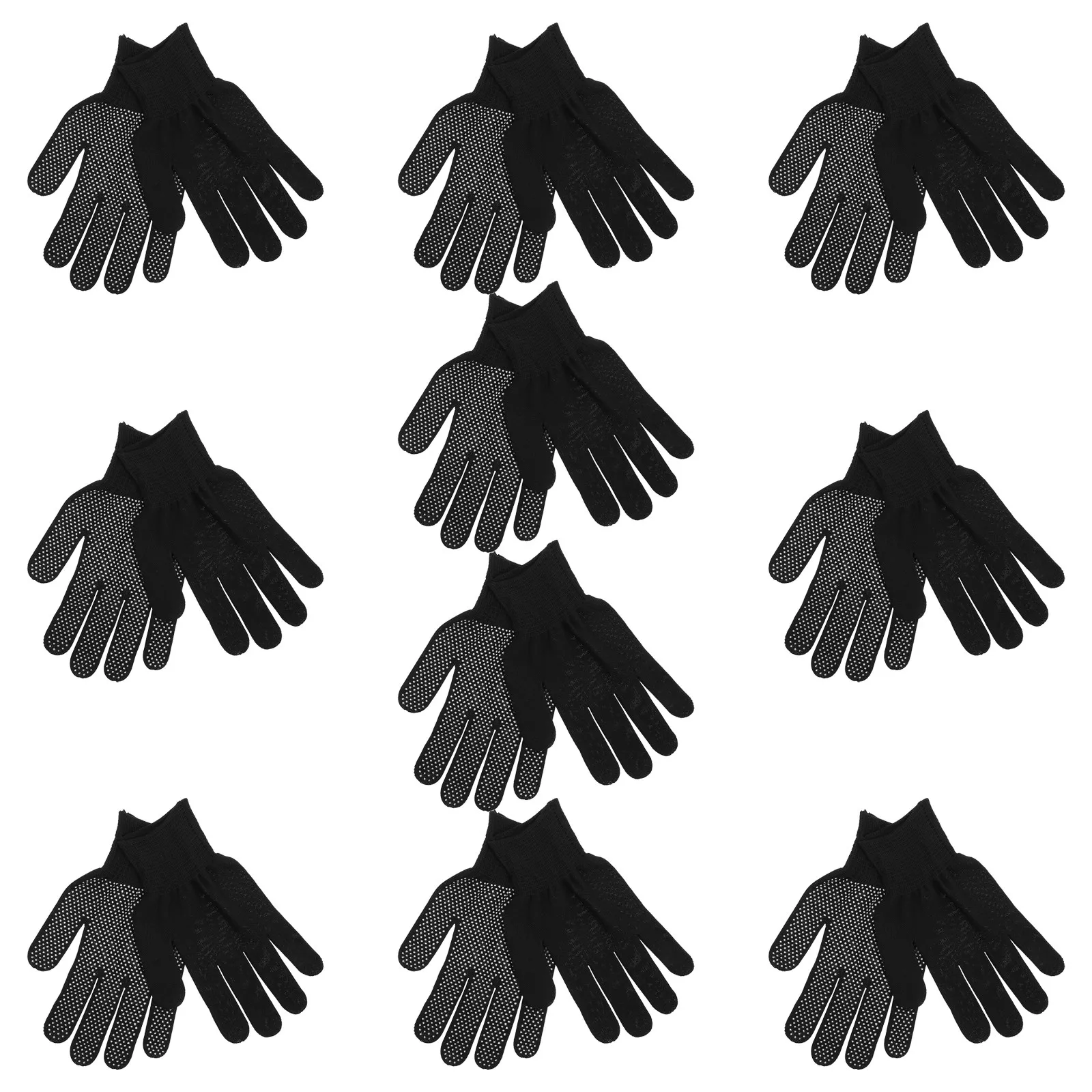10Pair Work Safety Gloves Nylon Anti Slip Dot Grip PVC Coated Wear Resistant Gloves for Warehouse Moving Construction Assembly