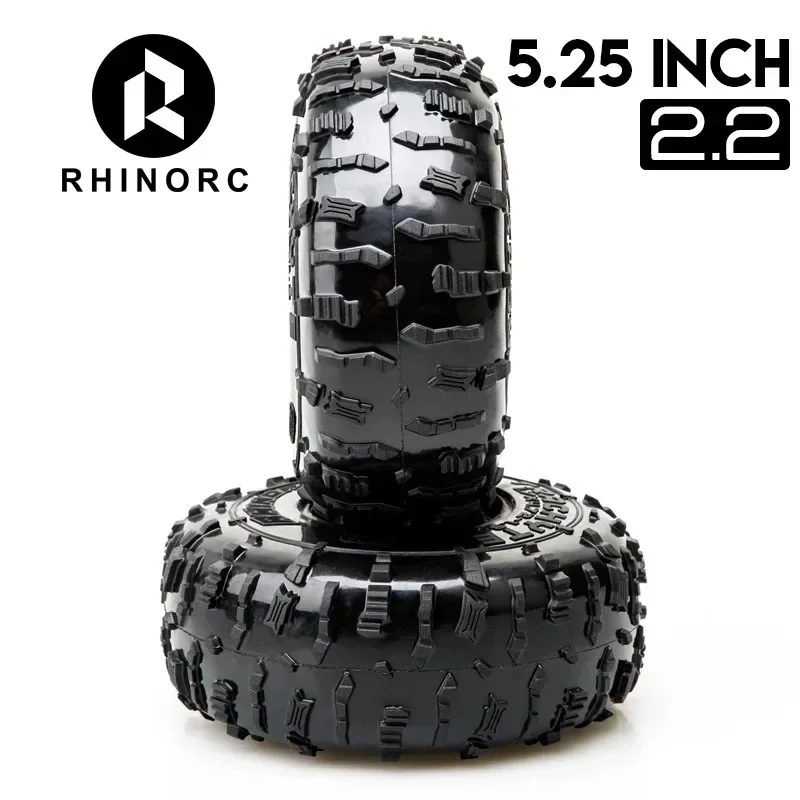 RHINO 2 Pairs Trachyte 1.7 X 5.25 - 2.2 Inch Competition Tires Super Sticky Off-Road Racing Rubber Tracks for ATVs UTVs