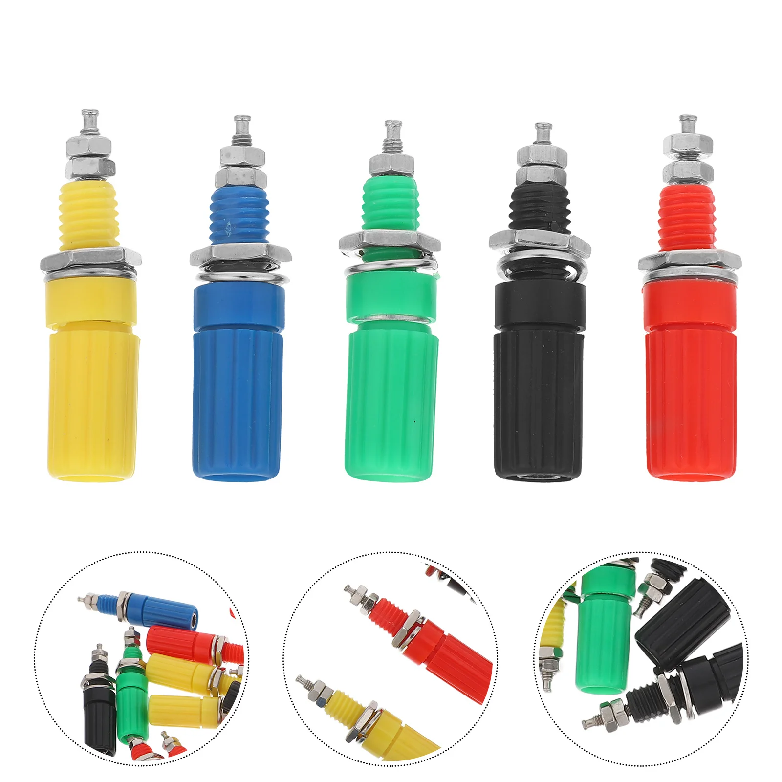 

50Pcs Audio Speaker Terminal Connectors High Precision Binding Post Banana Plugs Stable Transmission Compact Design