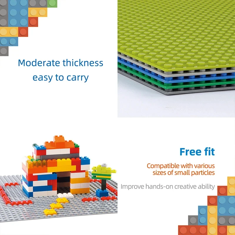 Classic Baseplate 50X50 32X32 16X32 16X16 Dots Building Blocks Bricks Base Plates DIY Plastic Board Block Construction Brick Toy