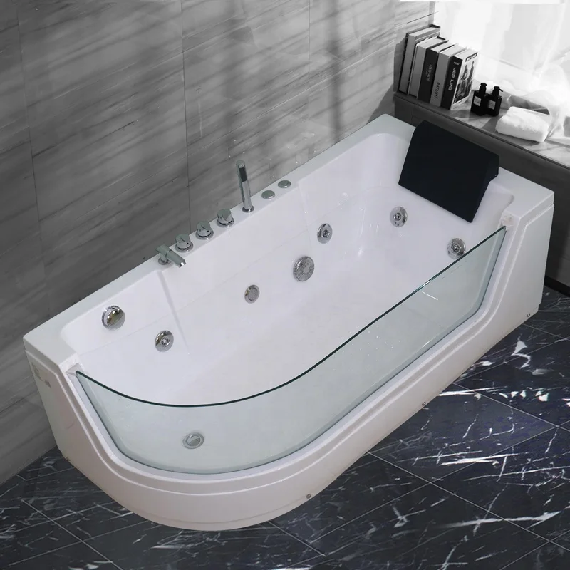 

Hotel Soaking Pearl Acrylic Shower Combination Modern Freestanding Jacuzzi Bath with Shower