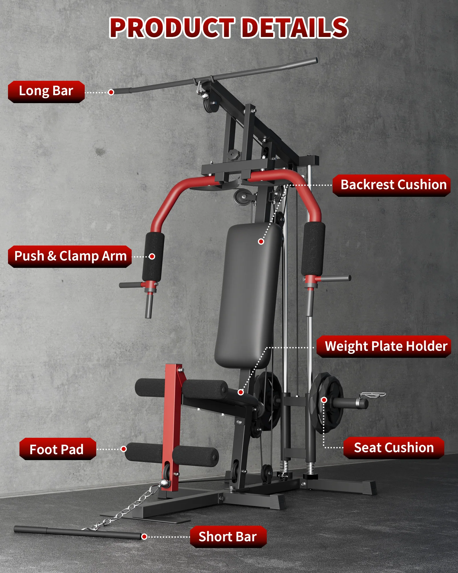 5-In-1 Multifunctional Home Gy - огляд і ціна Home Gym Leg Extension Machine