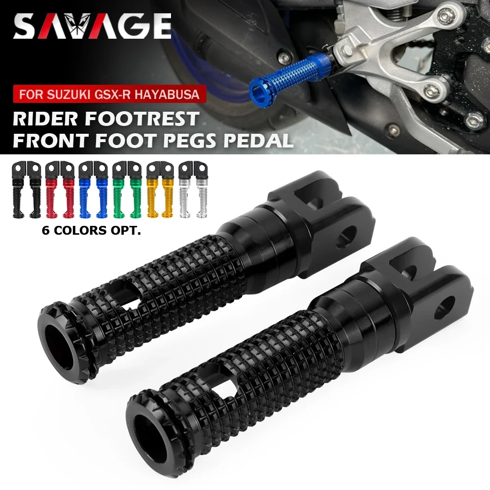 Front Footrest Foot Pegs For SUZUKI GSX-R 1000/750/600 GSXR SV650/X Gladius 650 V-Strom 250 GSX250R Motorcycle Rider Foot Pedal