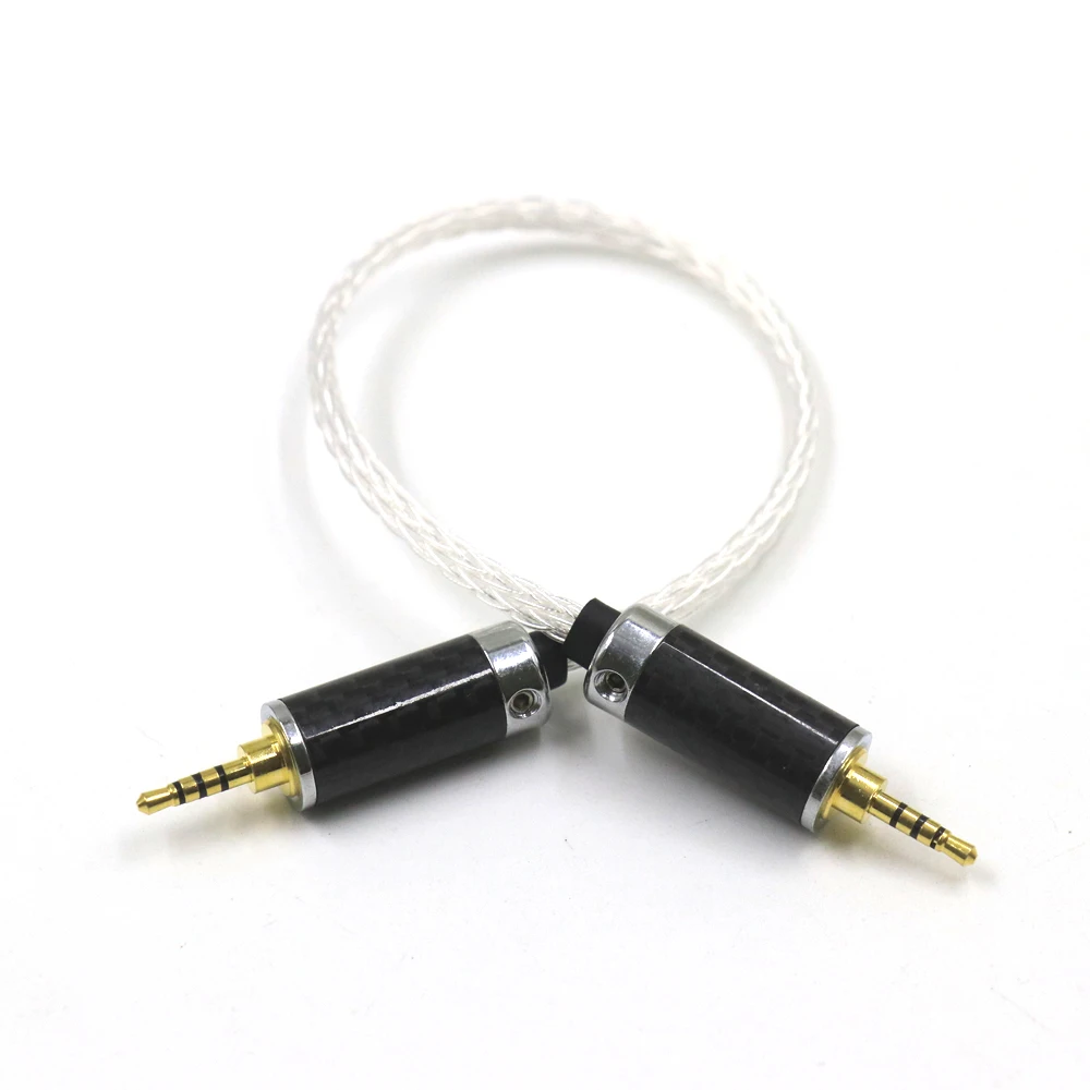 16 Core Pure Silver 2.5mm TRRS Balanced Male to 2.5mm TRRS Balanced Male Audio Adapter Cable 2.5mm to 2.5mm TRRS Balance Cable