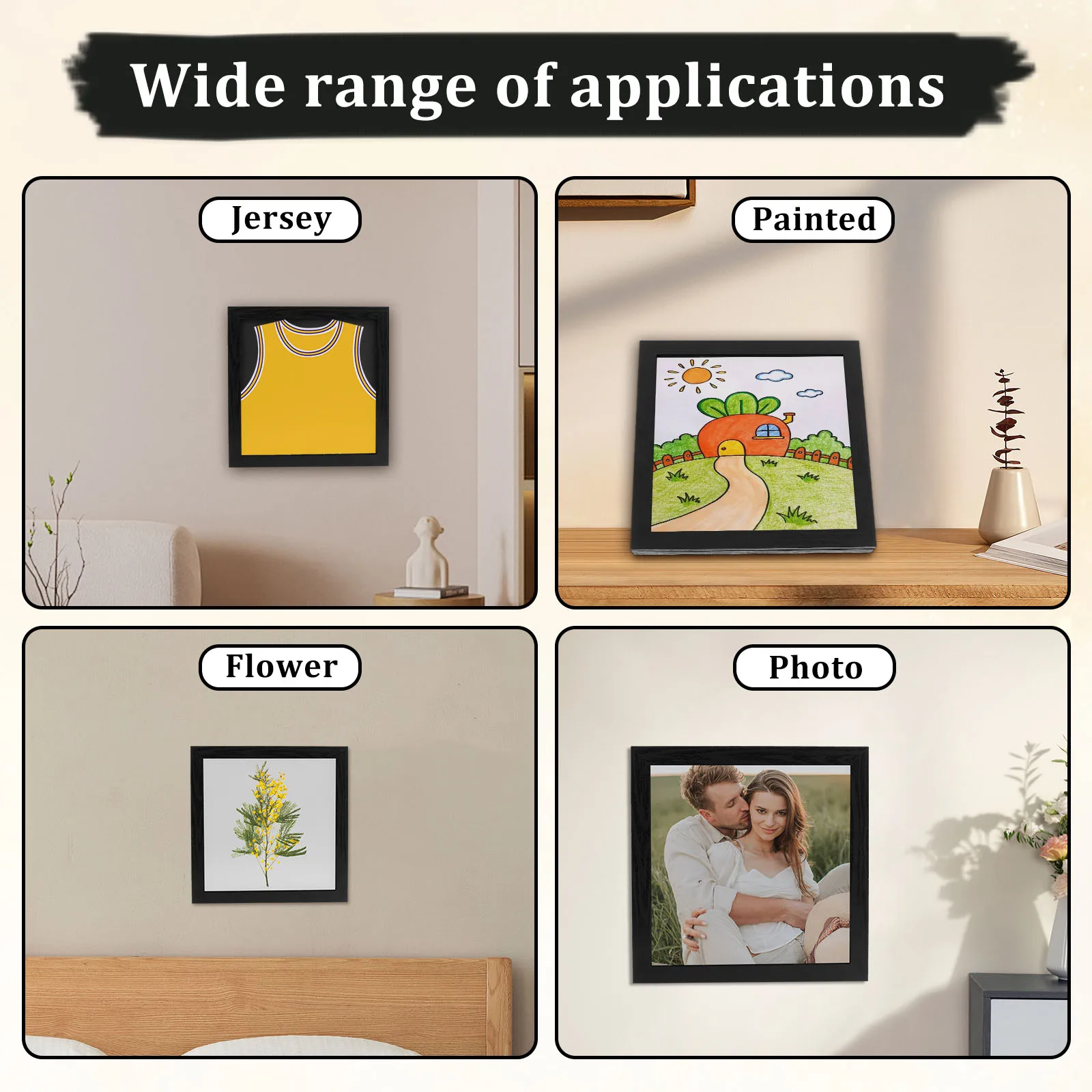Wood Jersey Display Frame for T-Shirt Memorabilia
