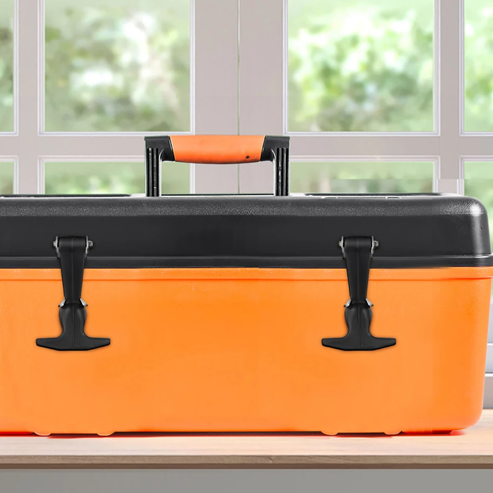 

4 Pcs Stainless Steel Buckle T-handle Latch Polished Black 201 Adjustable Hasp Rubber Hood Catch Spring Cooler Car Lock Clasp