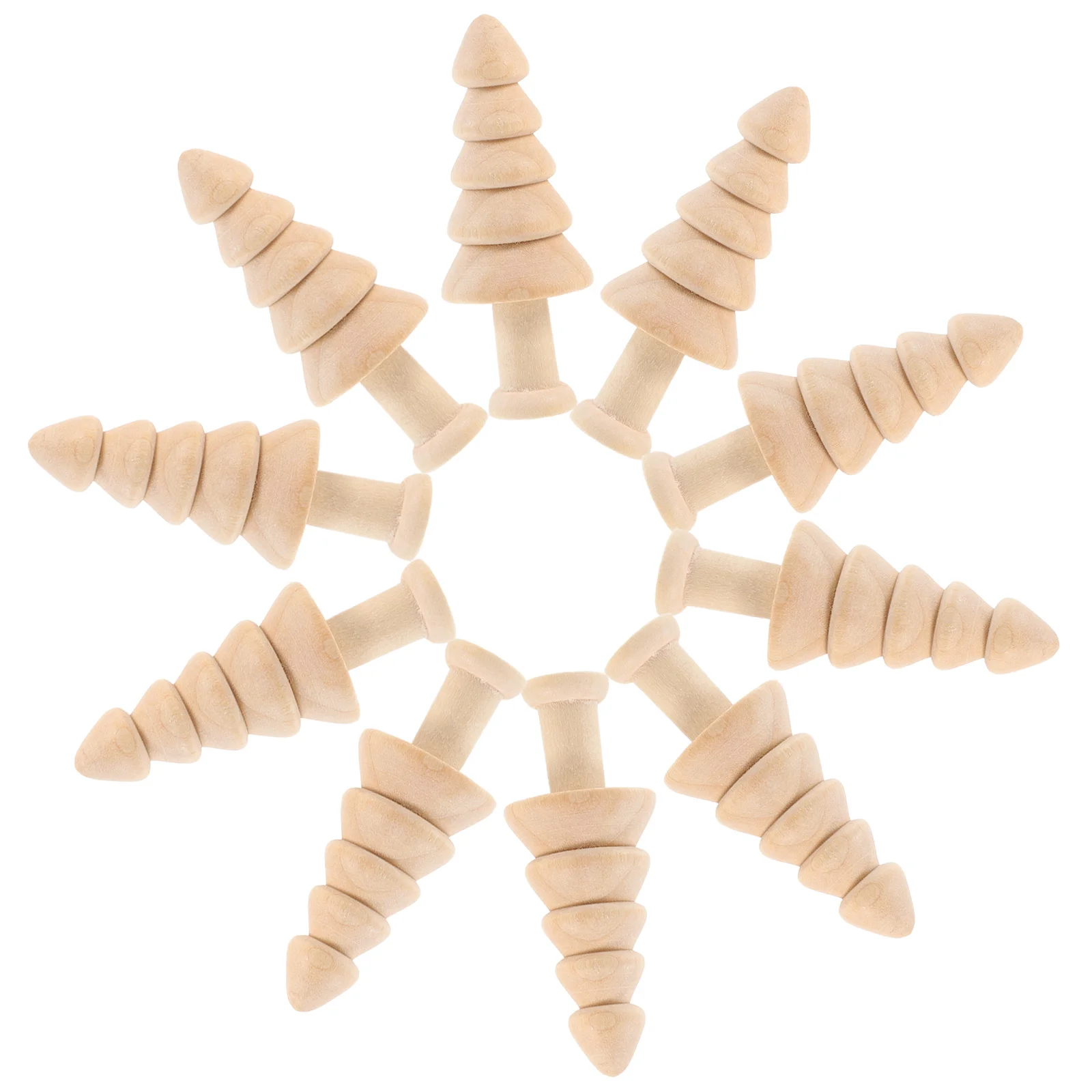 

10Pcs Unfinished Wood Christmas Trees Mini Wooden Xmas Tree Crafts DIY Desk Decorations Graffiti Wooden Tree Supplies